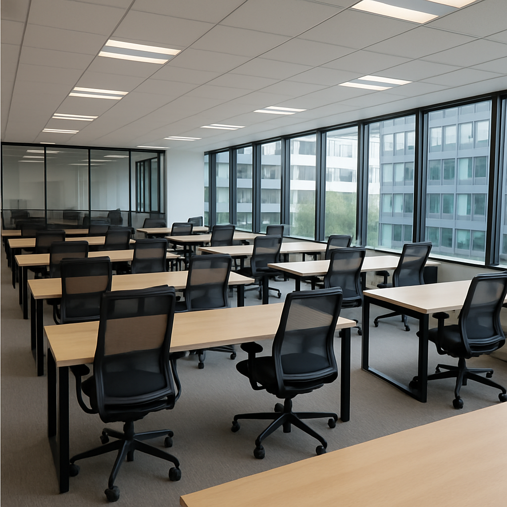Limpeza de poltronas em auditórios e escritórios